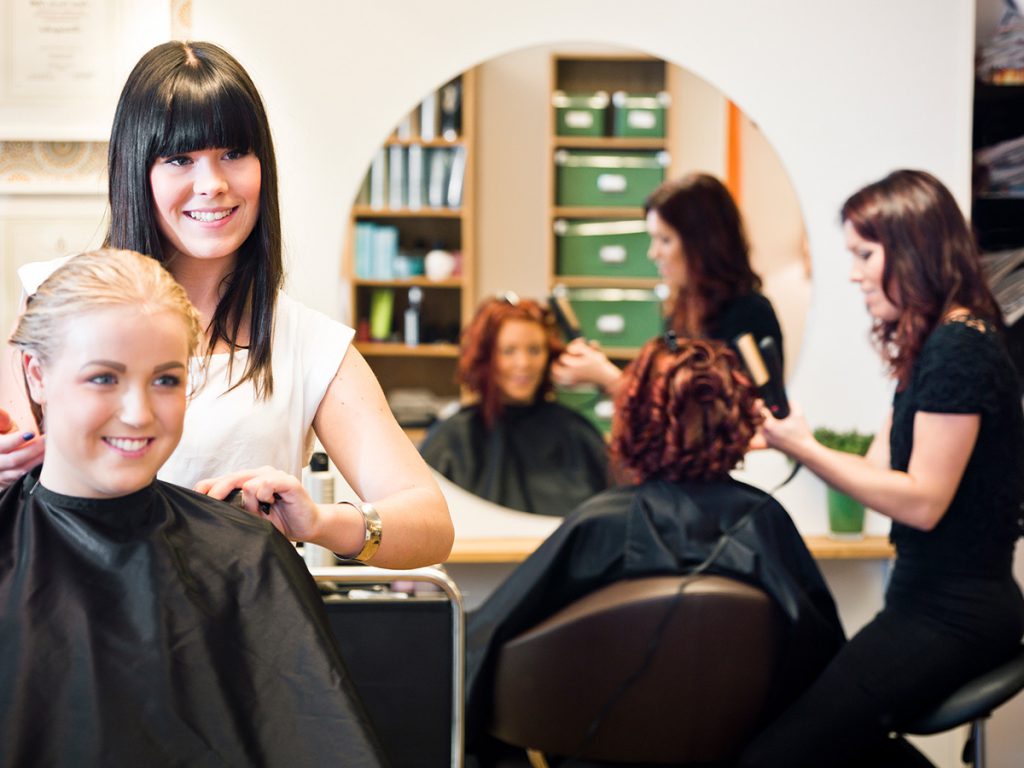 Image of a stylist in a salon